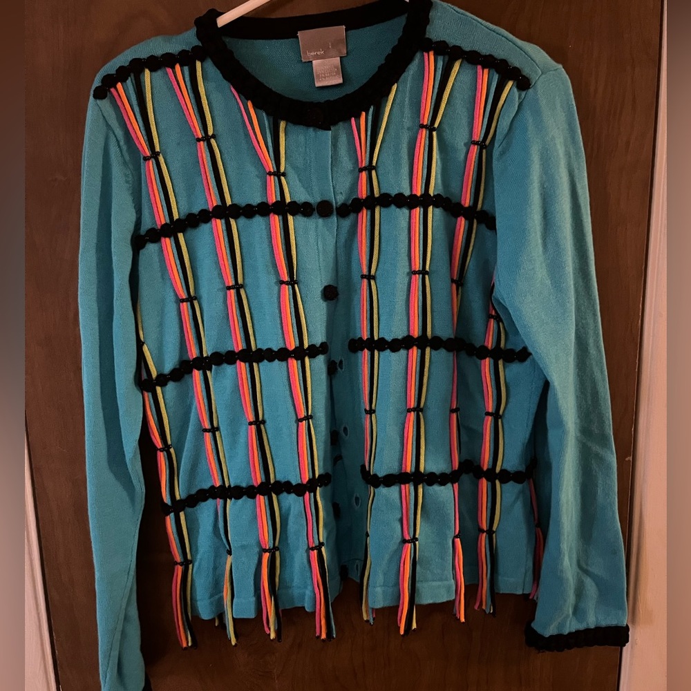 Vintage Funky Cotton Blazer Multicolored